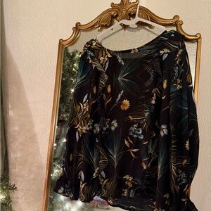 Counterparts Black Floral Blouse